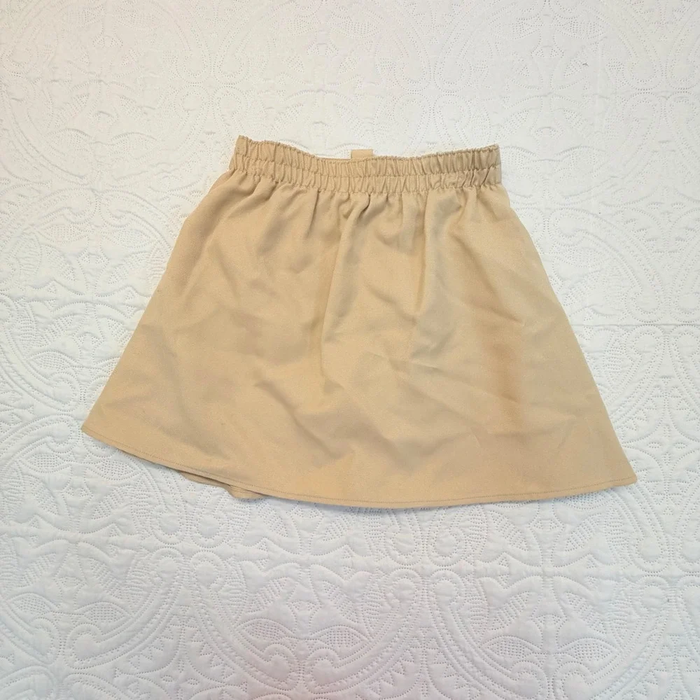 IZOD Girls Khaki School Uniform Skort Size 8 Regular Tan Easy Care NWT